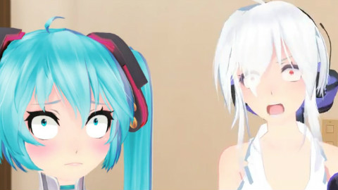 【颜艺注意】海绵宝宝还原片段【弱音+巡音+镜音+初音+杂音】【V家恶搞剧情MMD】